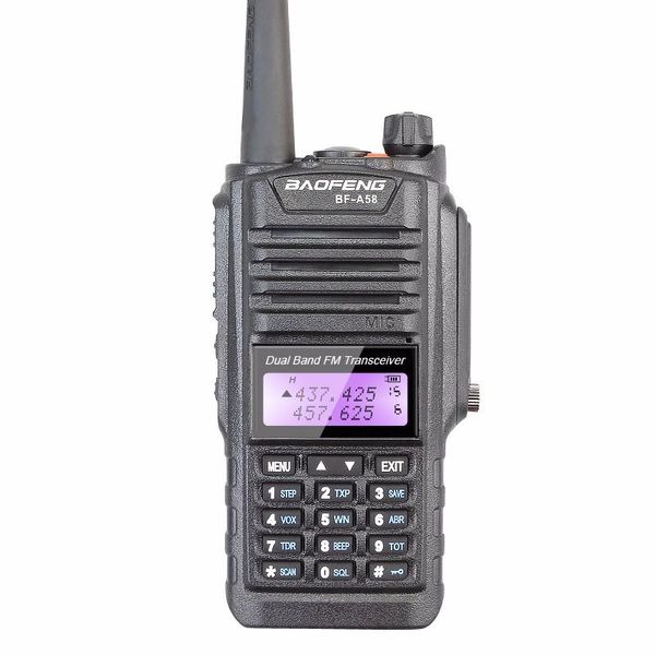 MultiBand Portable Baofeng BF-A58 8W Walkie Talkie / Dois Way Radio UV 136-174 / 400-520MHz À Prova D 'Água IP67 Interphone