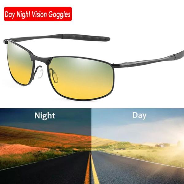 

2021 pchromic sunglasses men day night vision goggles driver eyeglasses women sunglasses yellow lens driving glasses, White;black