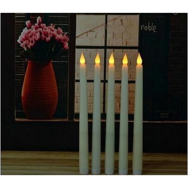 

home led 11 inch led battery operated flickering flameless ivory taper candle lamps stick candle wedding table room chur jllboa sinabag