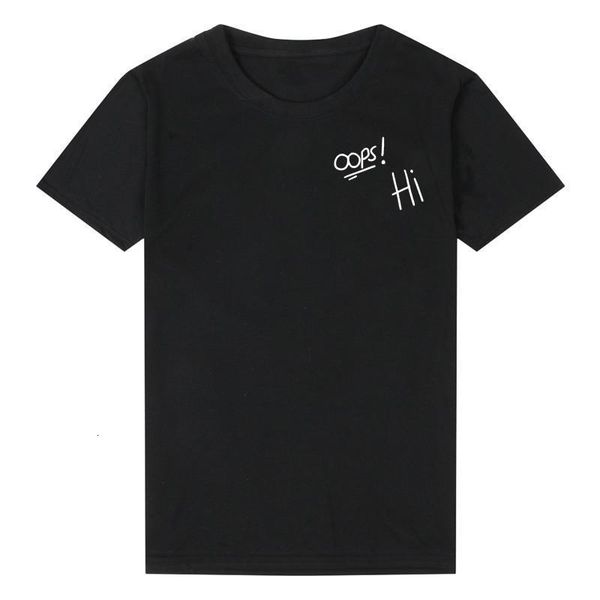 

pkorli larry stylinson hi oops niall horan t-shirt women men cotton short sleeve t shirt summer crewneck tee shirt femme, White