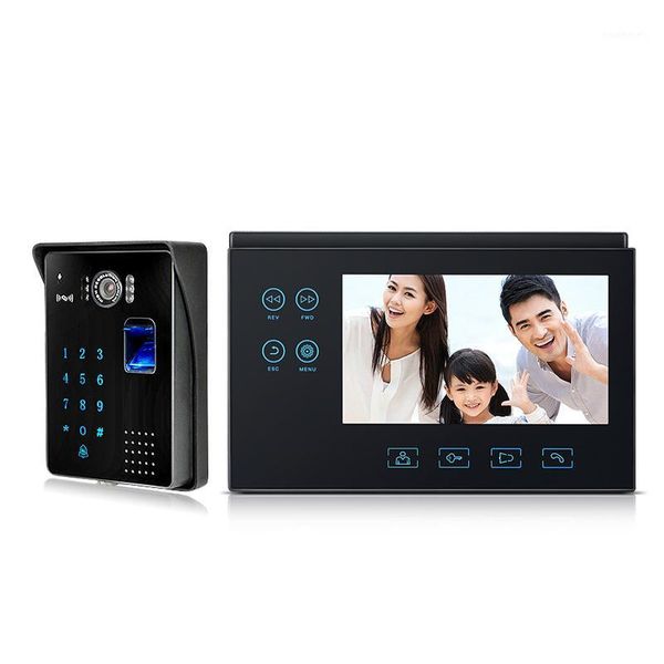 

7 inch color high-definition smart electronic video intercom doorbell home fingerprint password access control system1