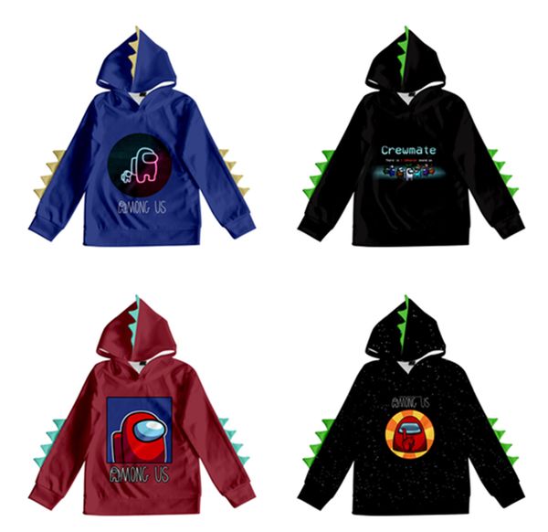 

among us among us men's and women's and children's dinosaur sweaters, big boys, men's and women's plus velvet custo, Black