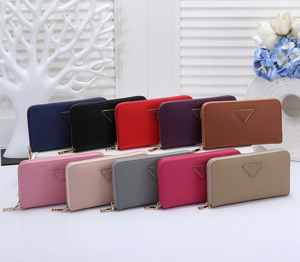 

single zipper wallet the most stylish way to carry around money, cards and coins men leather purse card holder long business, women wallet, Red;black