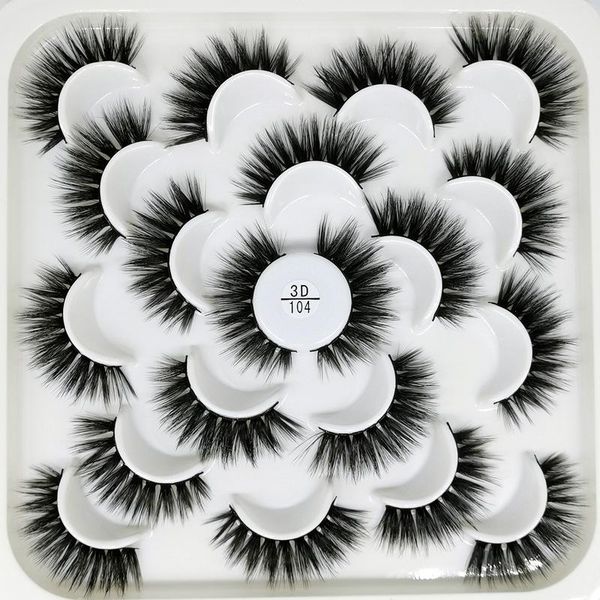 

false eyelashes 10 pairs of lotus plate 3d natural thick multiple models