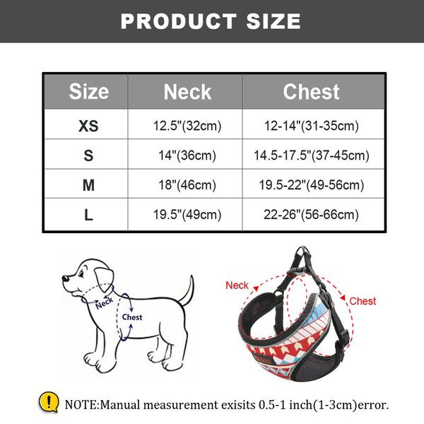 

nylon reflective dog cat harness vest printed french bulldog harness puppy small medium dogs cats harness for chihuahua wmtaer