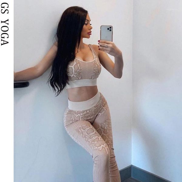 

yoga outfits women's print set fitness clothing sports bra high waist workout leggings gym suit sportswear running female 20211, White;red