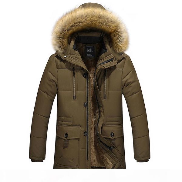 

the new winter jacket middle age men plus thjck warm coat jacket men's casual hooded coat plus size 4xl 5xl, Black