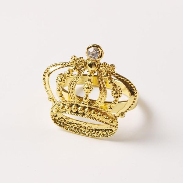 

4pcs golden fashion napkin rings sparkling napkin buckles crown napkin holders dinning table setting decor for weddi jlldam