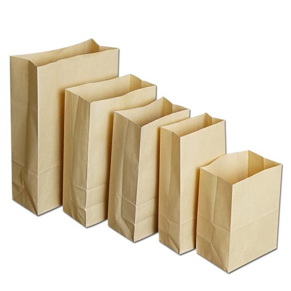 

9*5*17cm brown kraft paper gift bags sandwich bread food bags party wedding favor candy snack dessert packaging pa wmthur