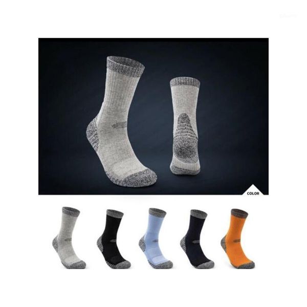 

men winter warm partly waterproof windproof breathable anti-slip work sports casual outdoor hiking socks1, Black