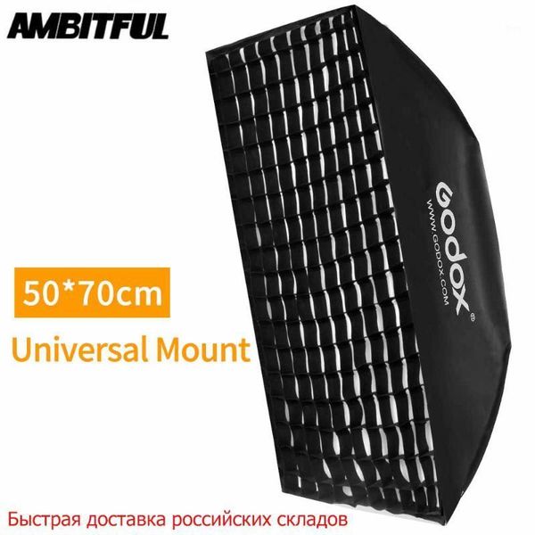 

godox 20"x 27" 50x70cm softbox with honeycomb grid universal mount for k-150a k-180a e250 e300 250sdi 300sdi studio flash strobe1