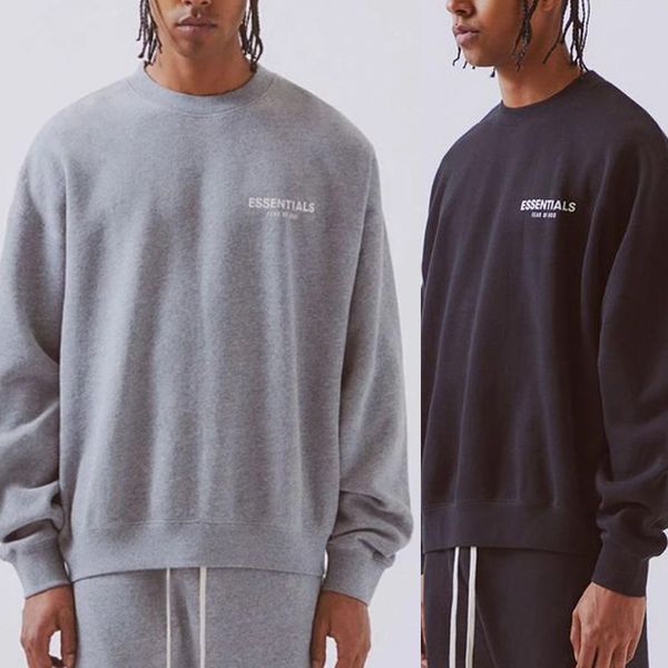 

туман боязнь божьей сущностей crewneck толстовка повседневная негабаритная фликлета свитера пуловерные перемычки мужчины женщины хип-хоп str, Black