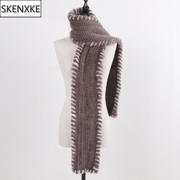 

scarves winter knitted real scarf shawl women luxury warm long style lady natural muffler, Blue;gray