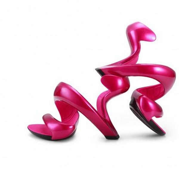 

cut out summer gladiators sandals fashion snake shape women shoes with box, Black