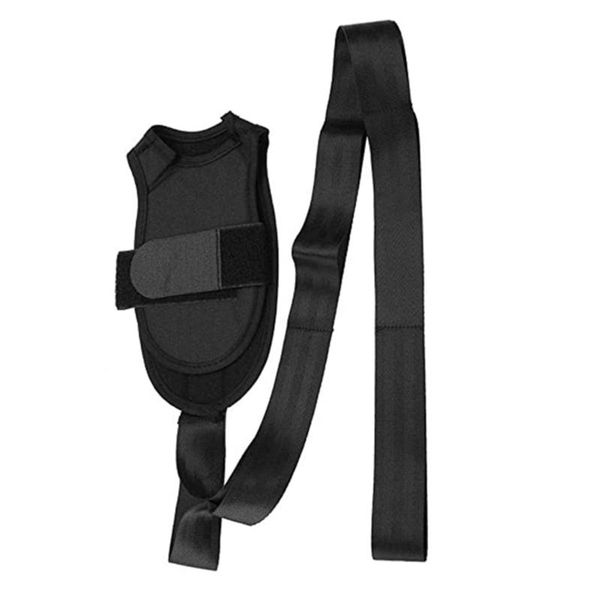 

resistance bands plantar adjustable leg support brace fits right or left foot for yoga tension belt, fitness black