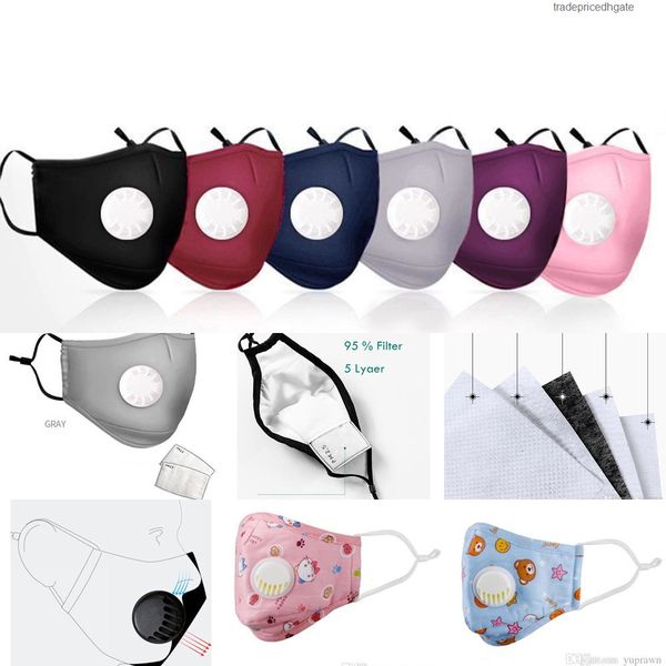 

color washable kids men reusable mask women 6 cloth cotton face masks replaceable fil e3lt djx6