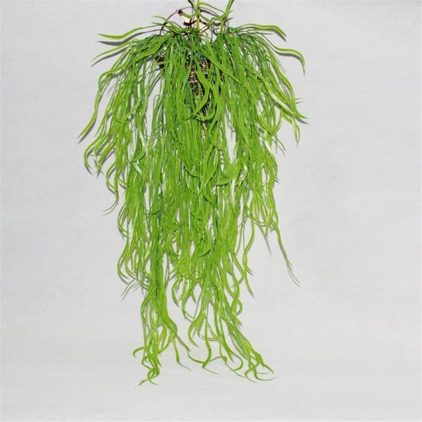 

artificial leaves plastic plant ivy vine wall hanging fake flowers green leaf for home garden party decor1