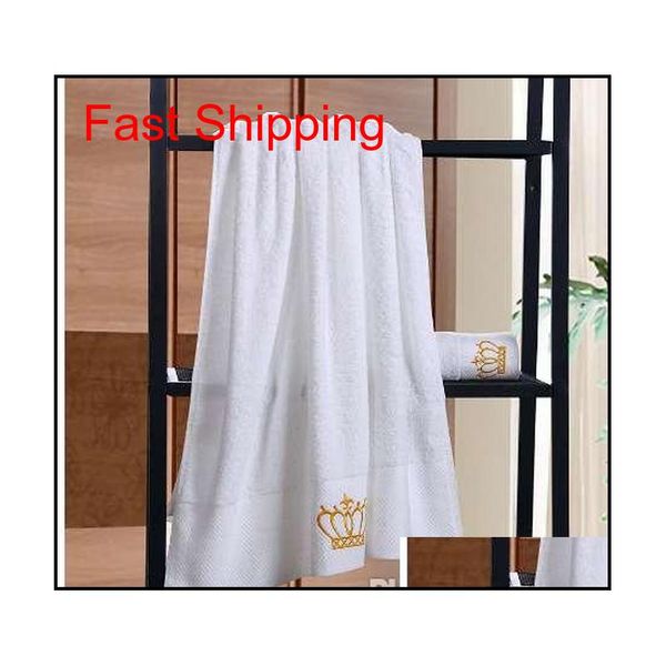 

5 star l luxury embroidery white bath towel set 100% cotton large beach towel brand absorbent quick-dry qylxxn bdesports