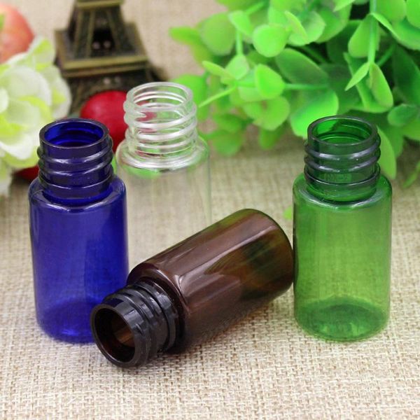 

10ml empty plastic small bottle cosmetic makeup toners water travel packaging container blue green brown color bbykpa