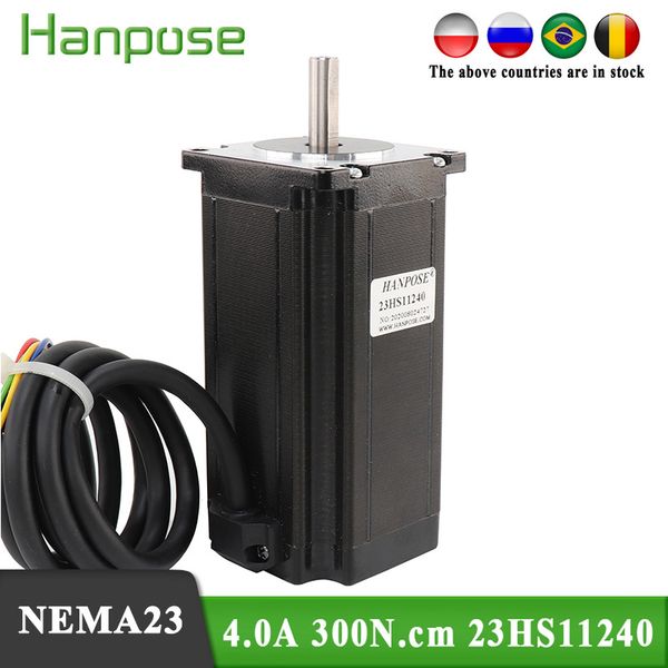 

23hs11240 мотор двигатель nema23 шаговый двигатель 4.0a 300n.cm 57 x112mstepper двигатель для монитора монитора принтера 3d