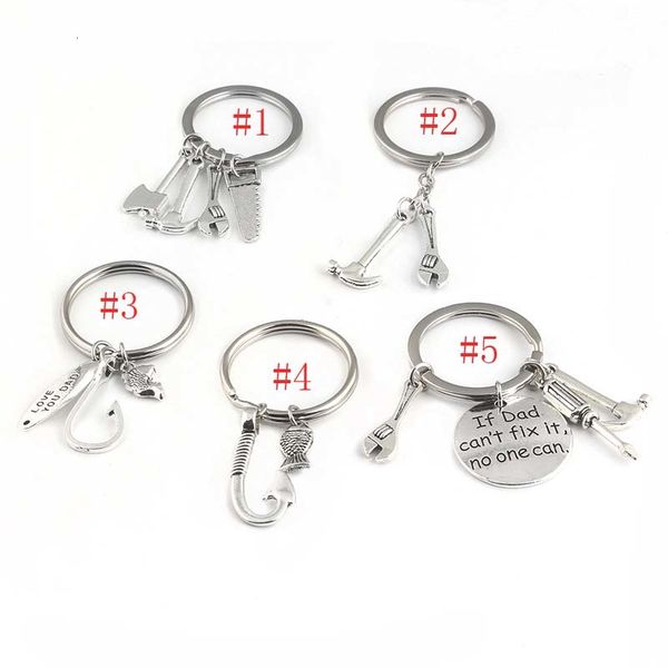 

fix dad new ''if fashion can''t keychain keyring it no one can'' hand tools keychain gift for father, Slivery;golden