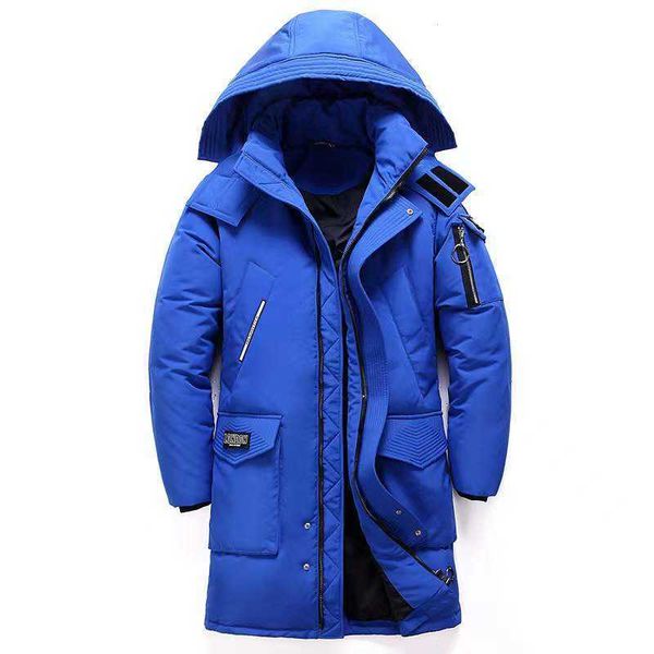 

anszktn men's thick warm double bed with detachable fur collar, windproof, winter series, 90%, Black