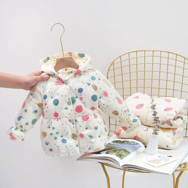 

girls' waist down jacket in winter, Blue;gray