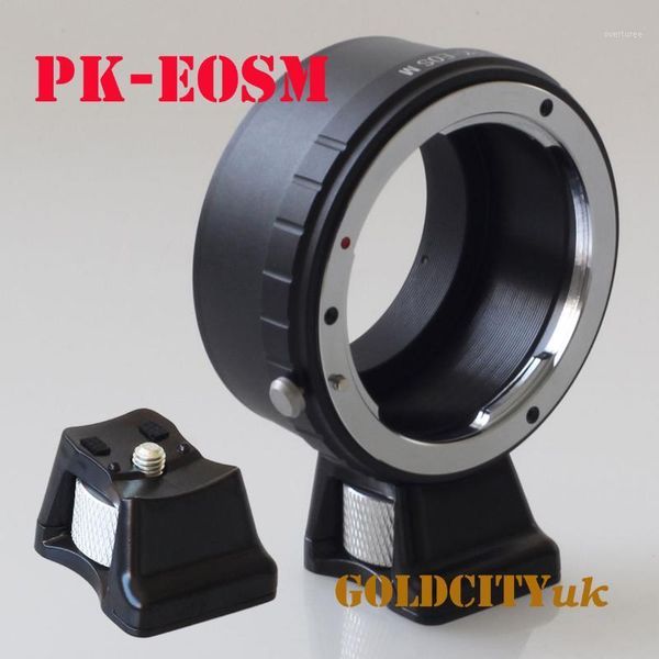 

lens adapters & mounts adapter ring with tripod stand for pentax pk to eosm ef-m mirrorless camera body eosm/m2/m3/m5/m6/m501