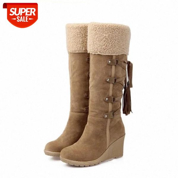 

2020 winter boots women winter shoes ankle snow boots wedges warm fur female shoes woman footwear chaussures #u08b, Black