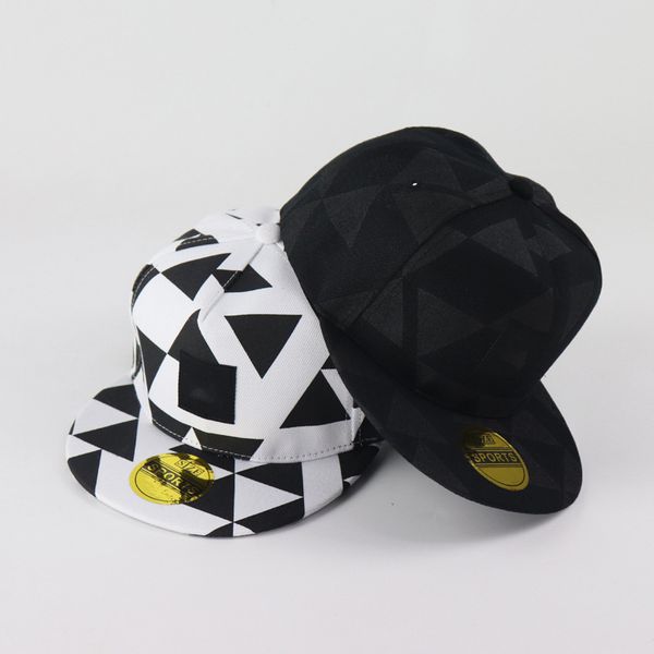 

fashion designer sport cap patch triangle square print hip-hop hats trendy spring and summer men and women couple flat-edge baseball caps, Blue;gray