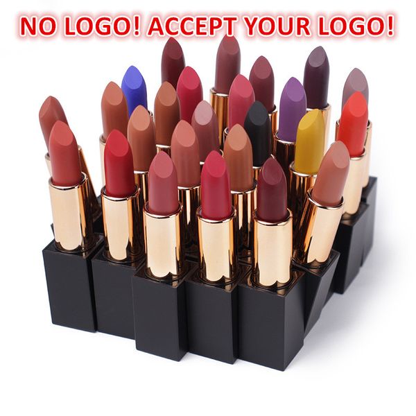 Keine Marke! Wasserdichter Quadratrohr Matte Lippenstift Feuchtigkeitsspendende Langlebiger Lippenbalsam Akzeptieren Sie kundenspezifisches Logo