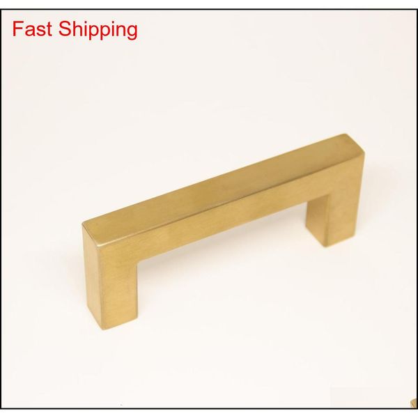 

cabinet hardware gold drawer pulls 3 inch (76mm) hole spacing brushed brass modern square tube kitchen cupboard qyluyb sports2010