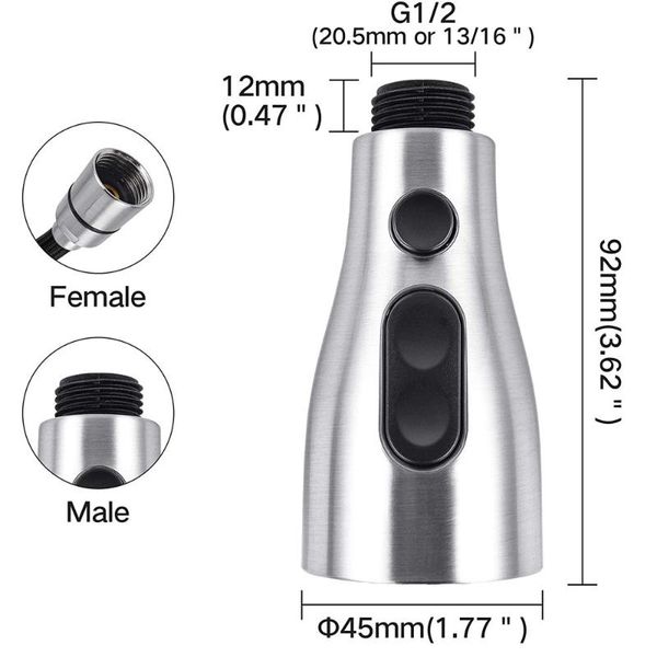 

brushed nickel faucet spray head kitchen faucet sprayer head spray screws on
