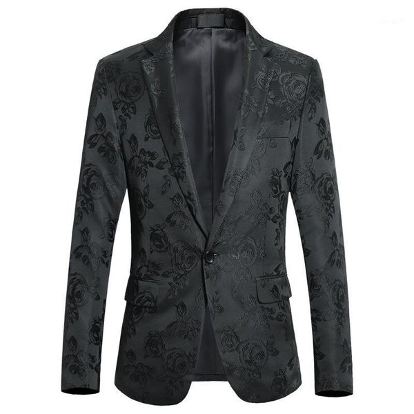 

men's suits & blazers 2021 fashion youthful vitality single button mens blazer jacket 100%polyester fiber youth casual black blue1, White;black