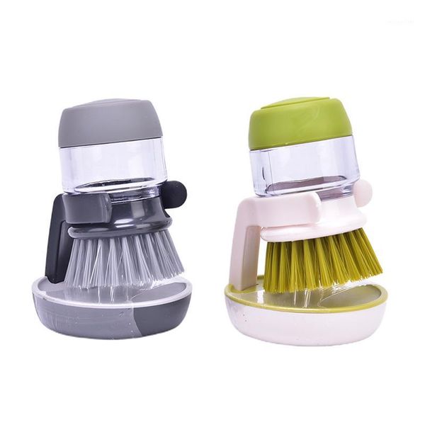 

cleaning brushes 1pc dish washing tool soap dispenser refillable pans cups bread bowl scrubber kitchen goods accessories gadgets1