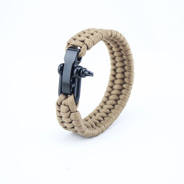 

steel fashionc0ncparacord camping rope shackles stainless men outdoor bracelet for womenn192