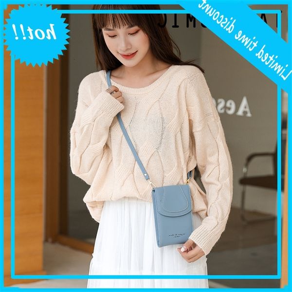 

yueqiankai new leather mini one shoulder trend cross purse multi function vertical lady mobile phone bag