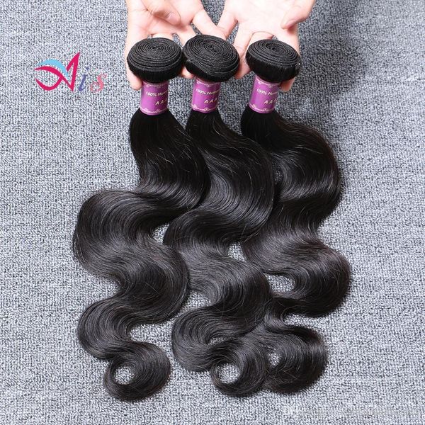 

6a dyeable bleachable 6a hair bundles peruvian hair weave human hair extensions natural black color hairbella ing