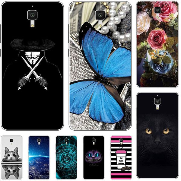 

de telfono para xiaomi mi4, m4, mi 4w, 5,0 ", dibujos animados, funda trasera