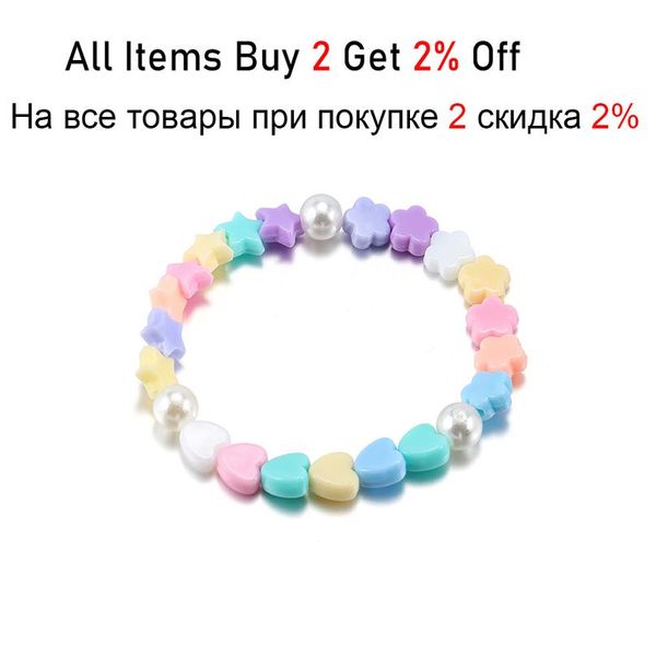 

100pcs acrylic charm beads heart flower star shape beads diy making bracelets necklace loose beads jewelry qylxuq