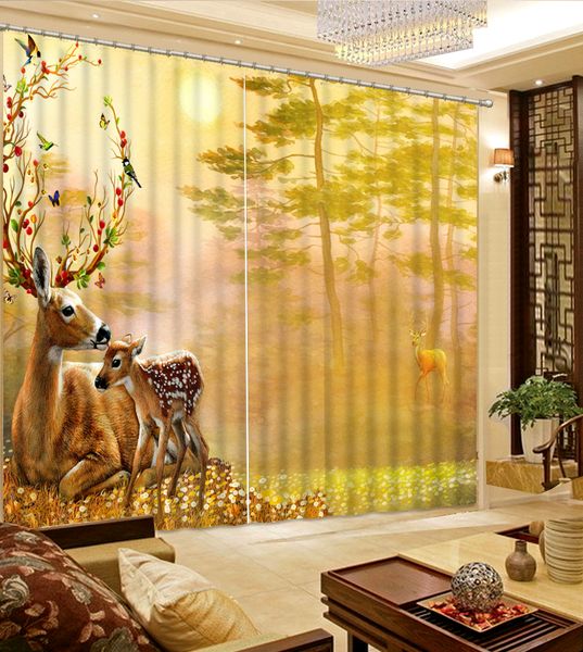 

curtains animal landscape customize kitchen living room bedroom curtains window modern blackout 3d curtain
