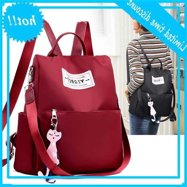 

oxford cloth women's korean versatile backpack multifunctional waterproof schoolbag