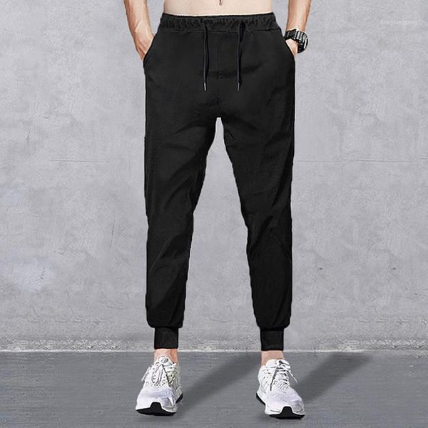 

2021new men's jogging wear casual bandage pant fashion sportswear pant black gym jogging wear track and field pants1