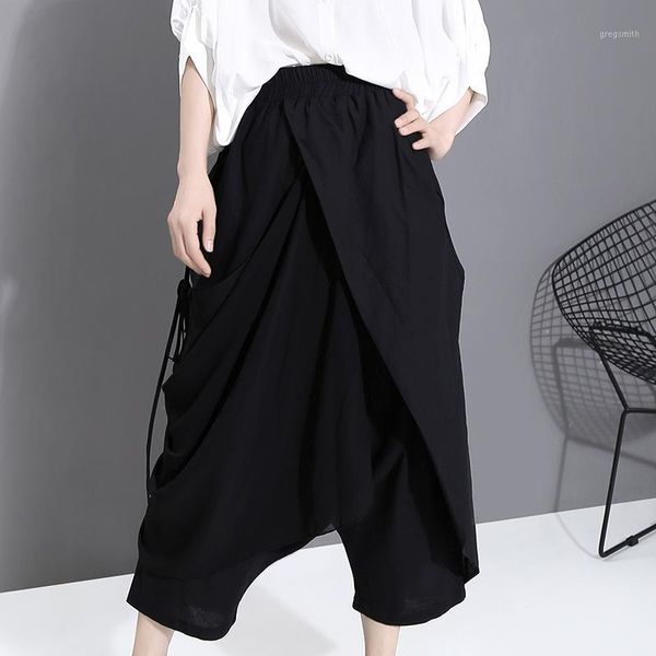 

women's cargo hiking pants elastic waist quick dry lightweight outdoor resistant casual high waist thin loose pant1, Black;white