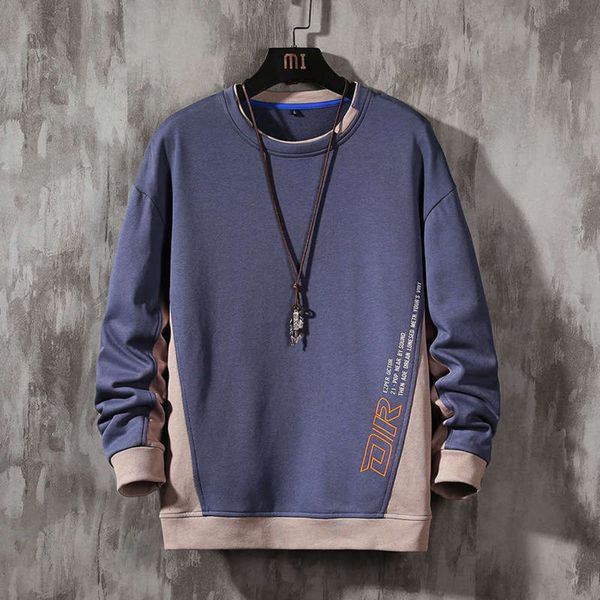 

new sweater sports spring autumn youth casual versatile round neck t-shirt 2020 men's fashion, Gray