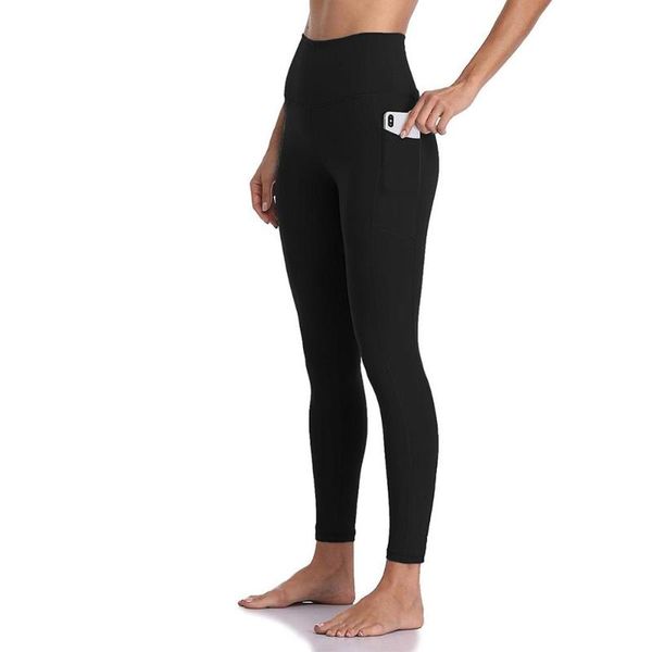 

yoga outfits women workout out pocket leggings fitness sportswear gym running athletic pants ladies soild mid waist seamless sweatpants, White;red