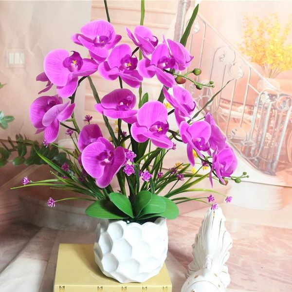 

decorative flowers & wreaths 1pcs 90cm real touch orchids artificial fake plants for wedding home decoration