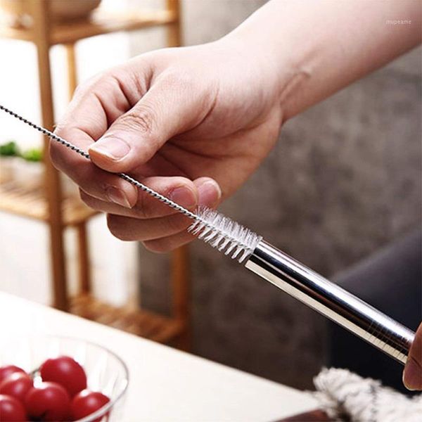 

drinking straws 5pcs environmentally friendly reusable 304 stainless steel straw metal smoothie set with brushes m41