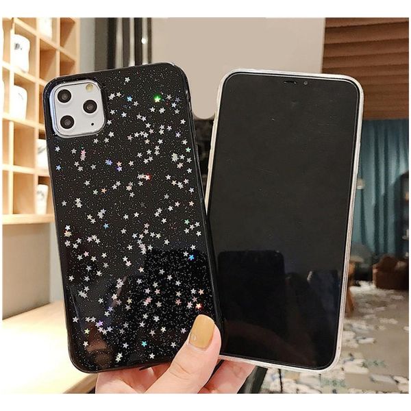 

luxury glitter star case for iphone 11 pro max fashion anti-fall phone cover for iphone xs xr 8 7 sqcnjl bdefashion