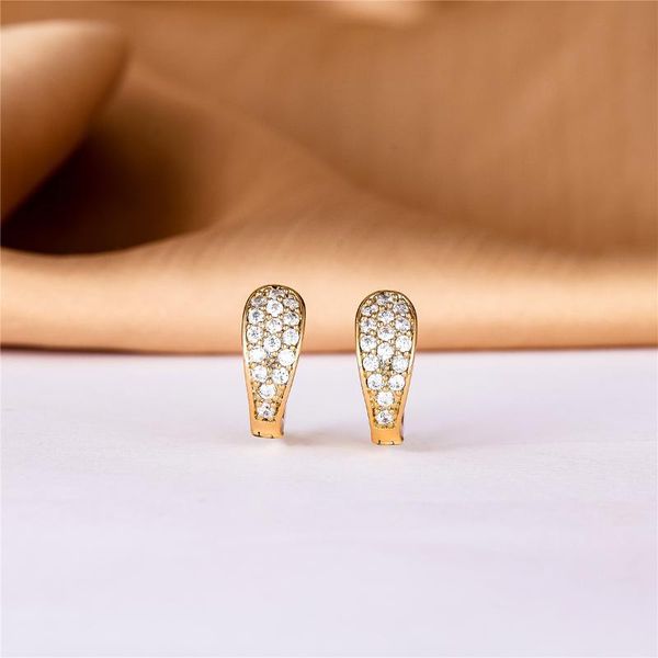 

hoop & huggie jennifer hollow small circle wedding earrings gold white natural copper drop women party fine cute fashion, Golden;silver